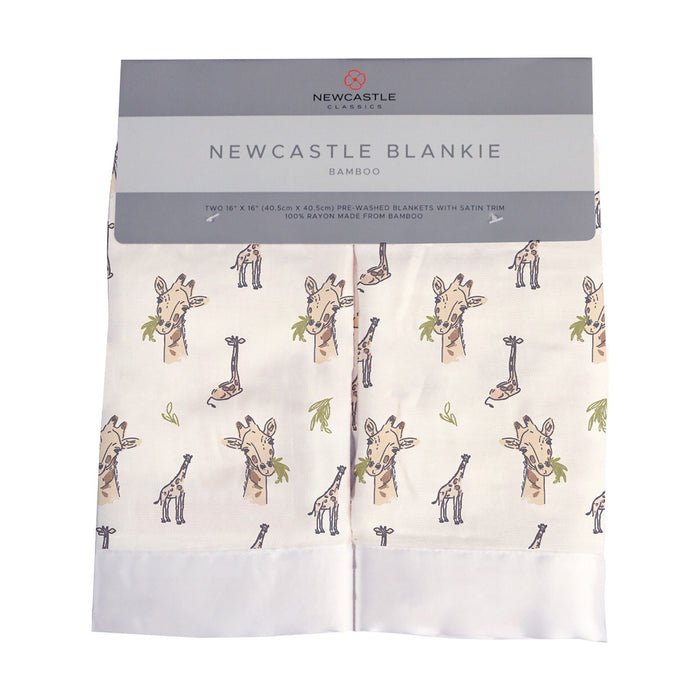 Hungry Giraffe Bamboo Muslin Security Baby Blankie