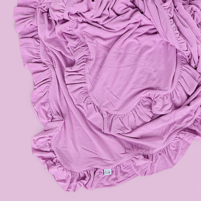 FOREVER LILAC RIB DREAM RUFFLE BLANKET