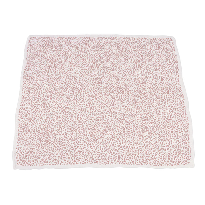 Silver Pink Orchid and Little Leopard Newcastle Blanket