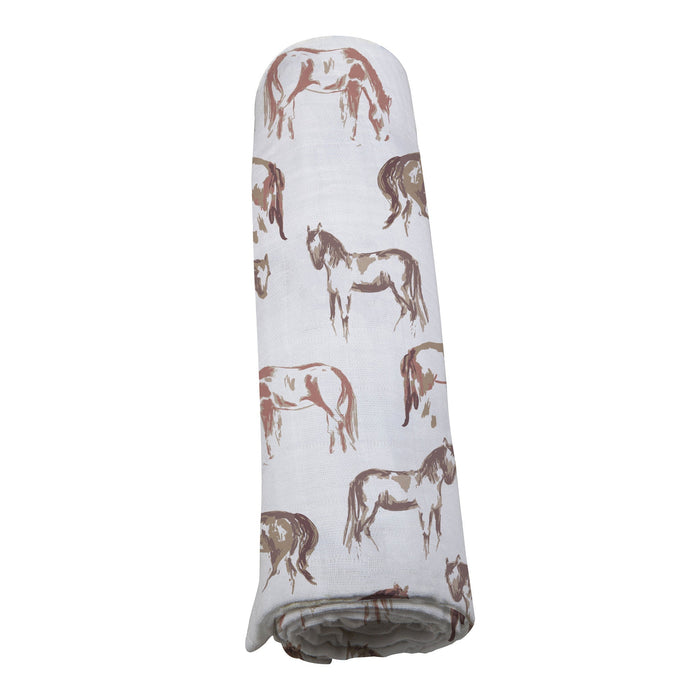 Wild Horses Bamboo Swaddle