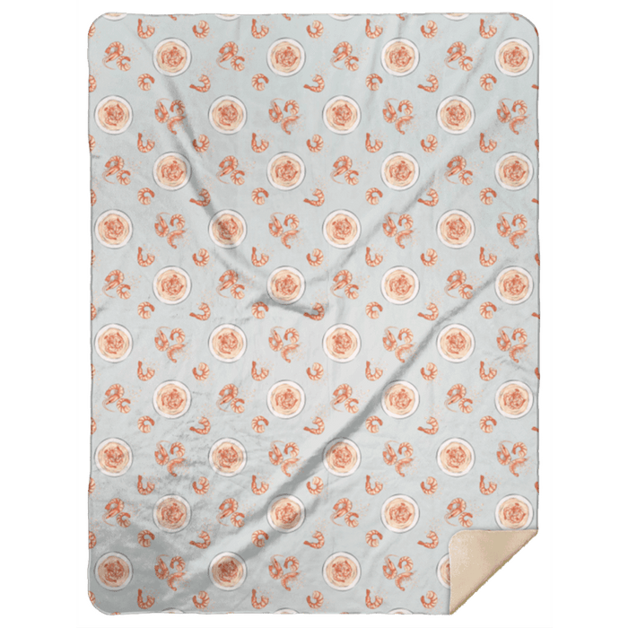 Shrimp & Grits Plush Throw Blanket 60x80