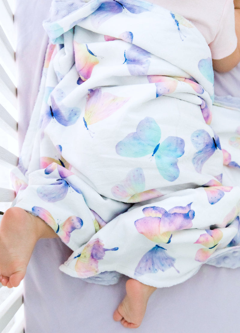 Butterfly Minky Baby Blanket