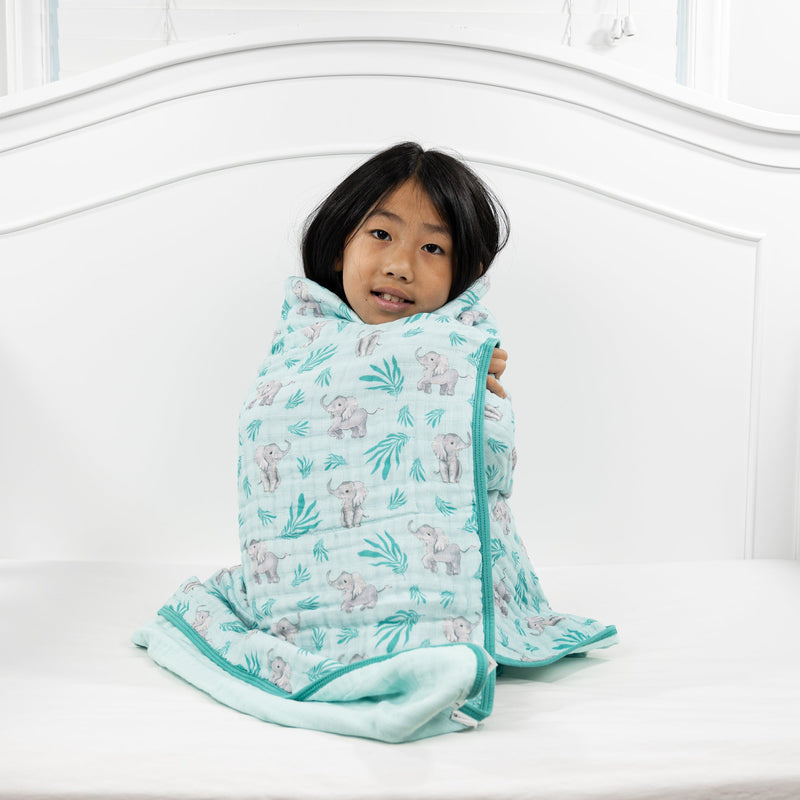 Elephantastic Muslin Baby Blanket