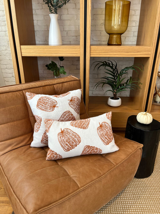 White Pumpkin Pillow Cover