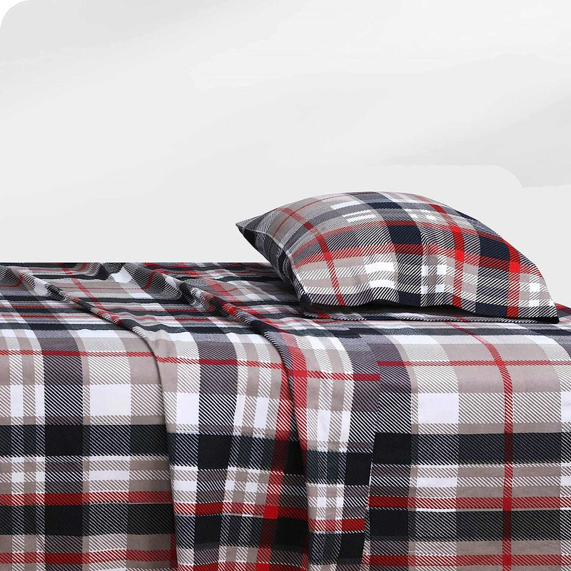 Bibb Home Printed Cotton 4 Piece Sheet Set.