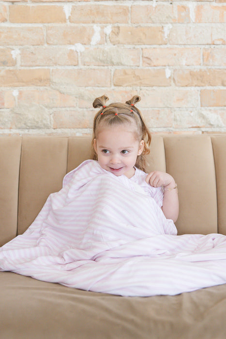 Pink Stripes - Lightweight Blanket