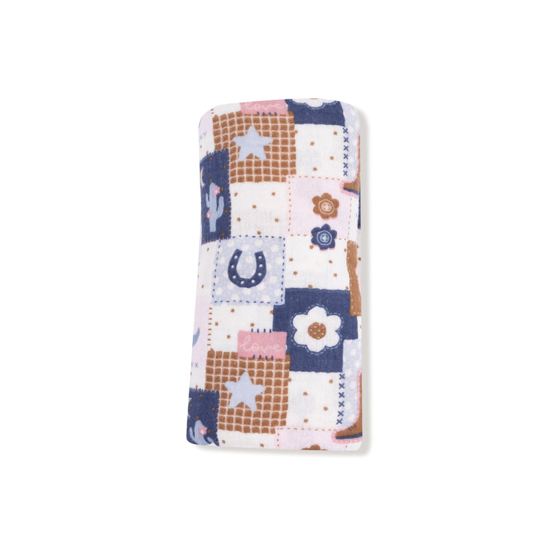 Patchwork Cowgirl - Swaddle Blanket
