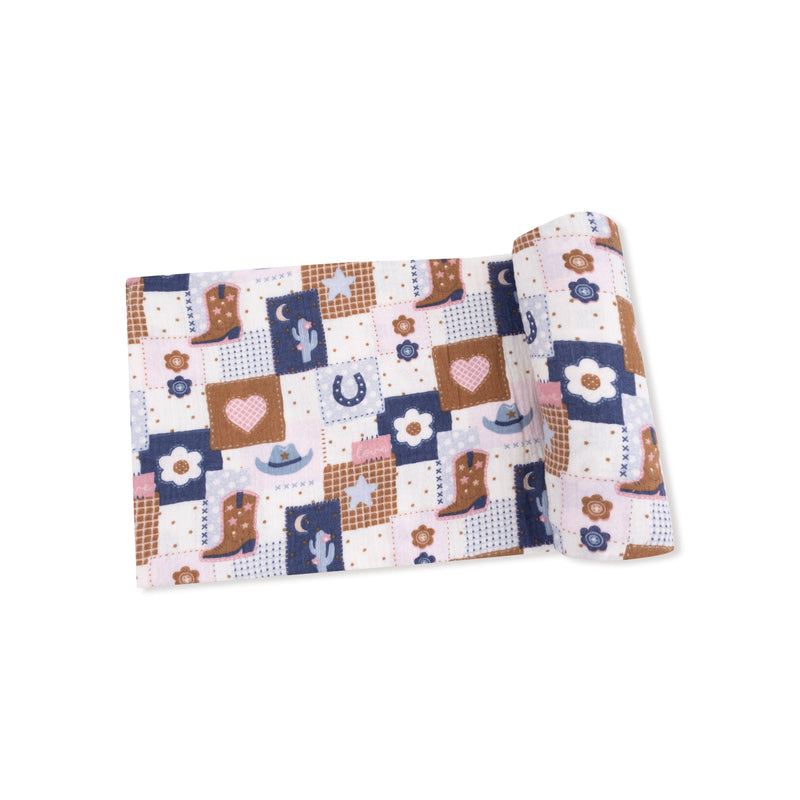 Patchwork Cowgirl - Swaddle Blanket