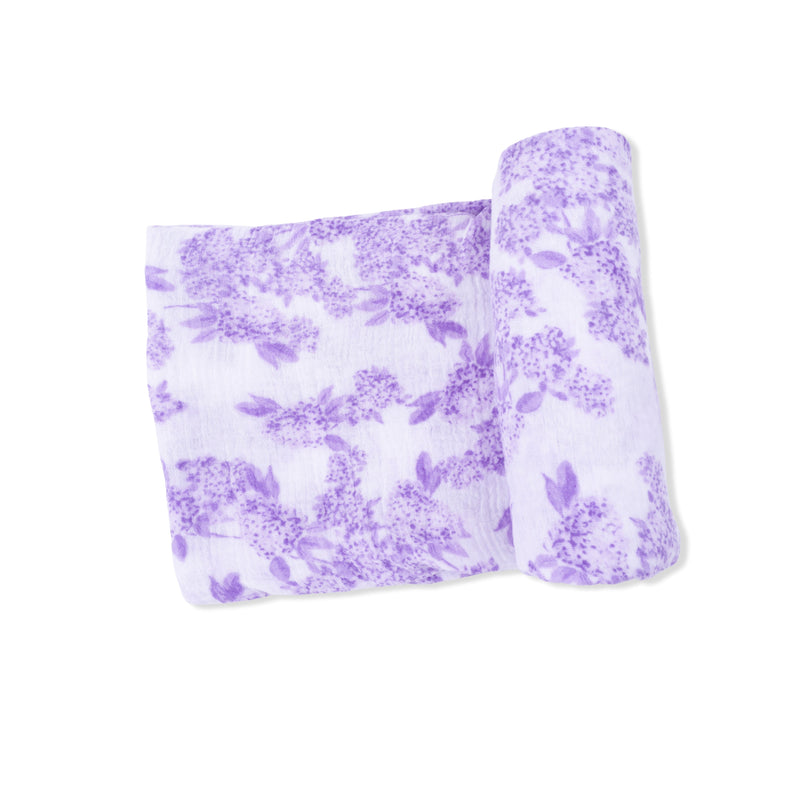Lilac Floral  - Swaddle Blanket