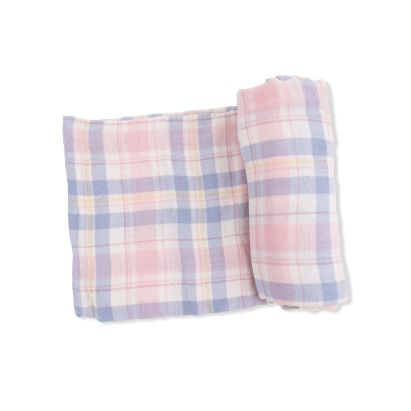 Dusty Plaid - Swaddle Blanket
