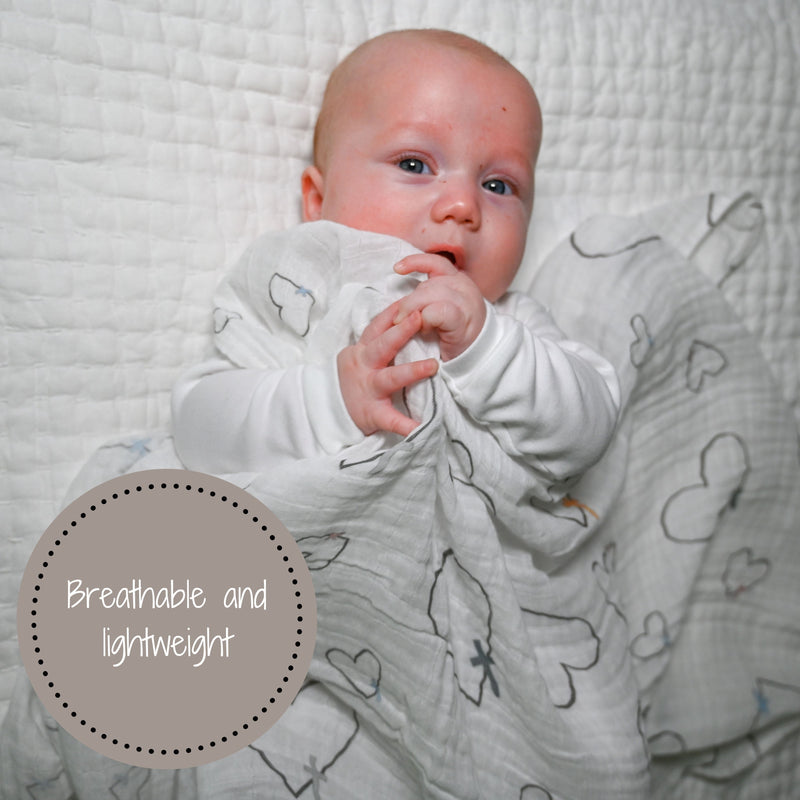 The Love of Christ Heart Baby Muslin Swaddle Blanket