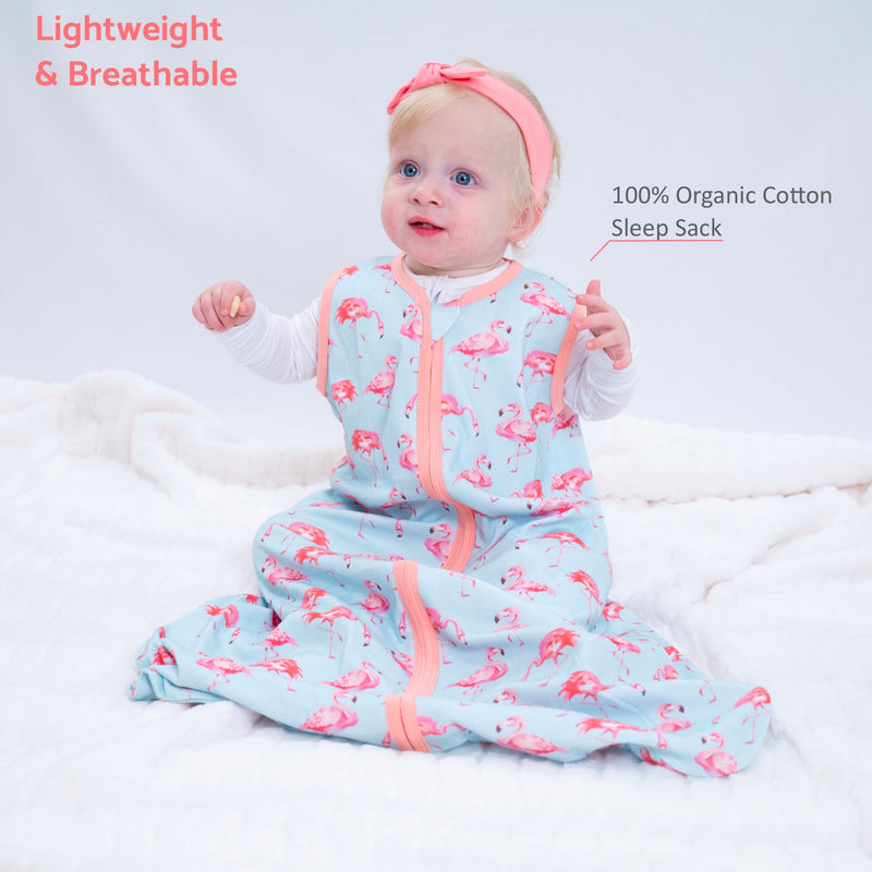 Flamingo Baby Sleep Sack, 100% Organic Cotton