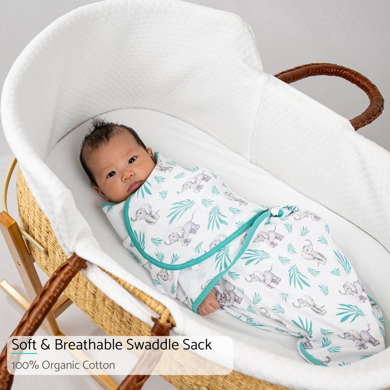 Elephant Baby Sleep Swaddle 100% Organic Cotton