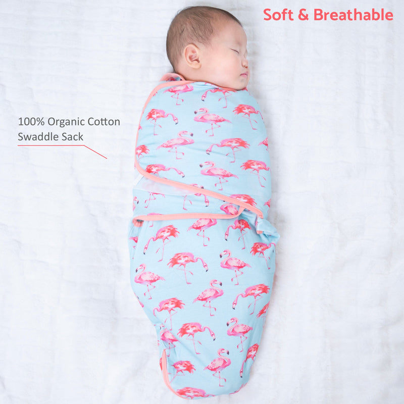 Flamingo Baby Sleep Swaddle 100% Organic Cotton