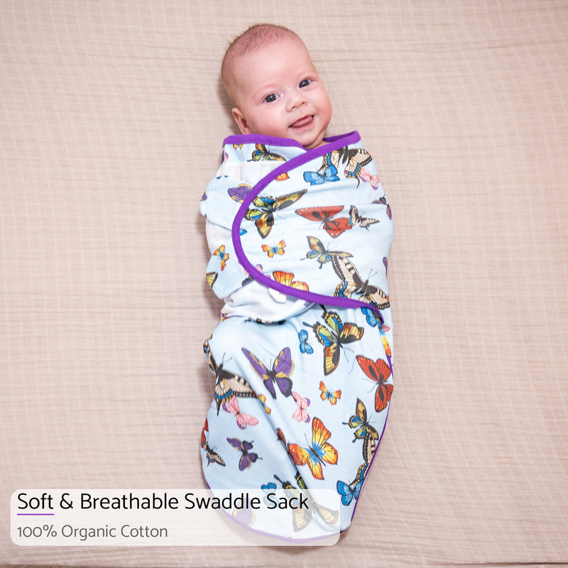 Butterfly Baby Sleep Swaddle 100% Organic Cotton