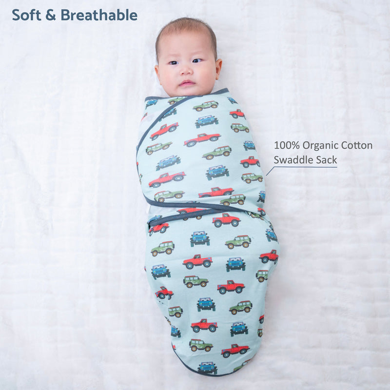Adventure is calling Baby Sleep Swaddle 100% Organic Cotton