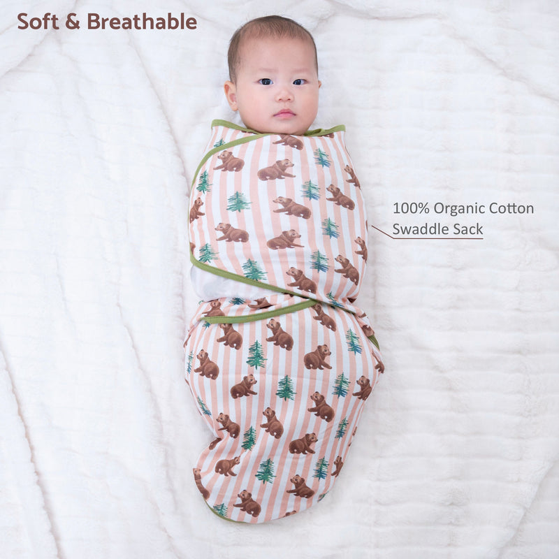 Baby Bear Baby Sleep Swaddle 100% Organic Cotton