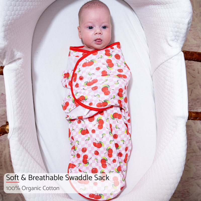 Cherry on top Baby Sleep Swaddle 100% Organic Cotton
