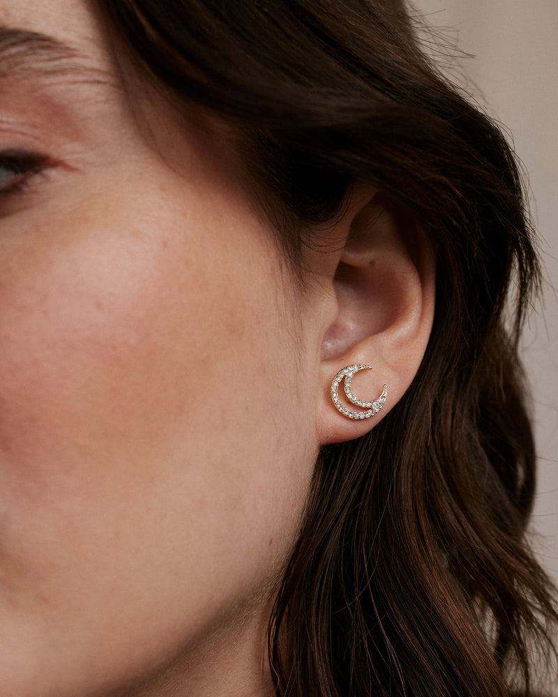 To the Moon and Back Stud Earrings