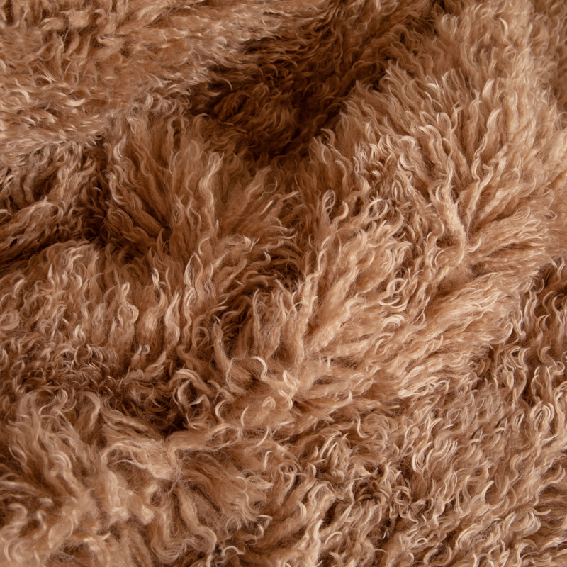 PupRug® Luxe Faux Fur Orthopedic Dog Bed -  Plush Sheep Tan