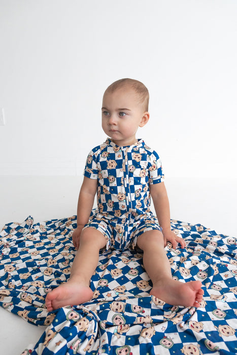 Dream Big Little Co x CoComelon JJ STARRY NIGHT CHECKERS DREAM BLANKET