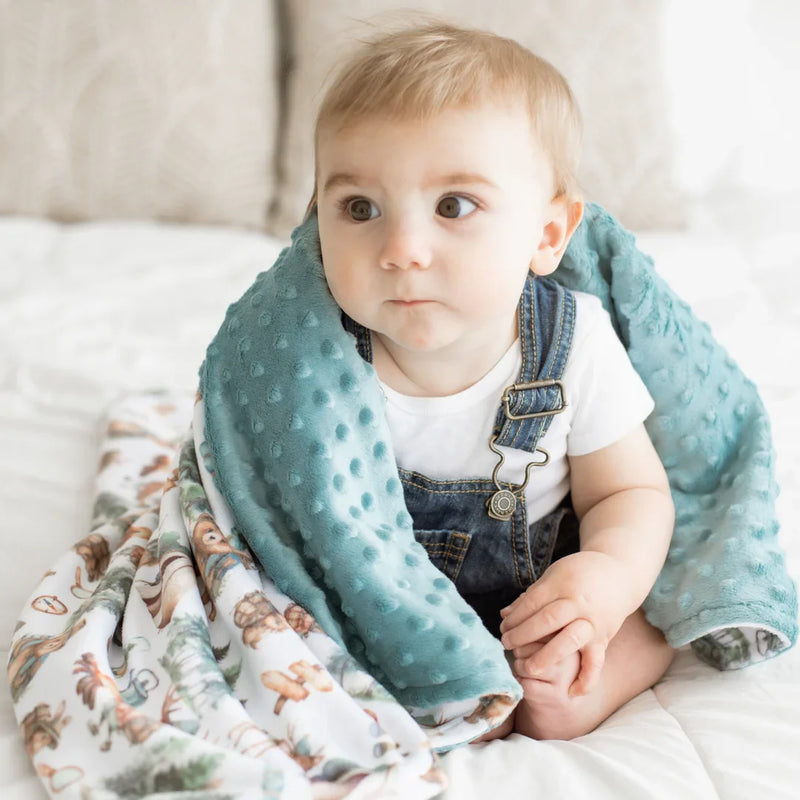 Baby & Toddler Minky Blanket - Let's Go Camping