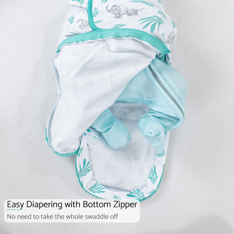 Elephant Baby Sleep Swaddle 100% Organic Cotton