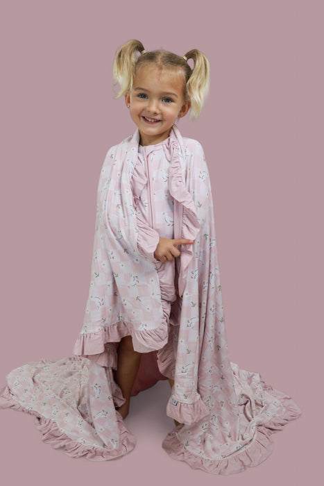 EXCLUSIVE DUCKS AND DAISIES DREAM RUFFLE BLANKET