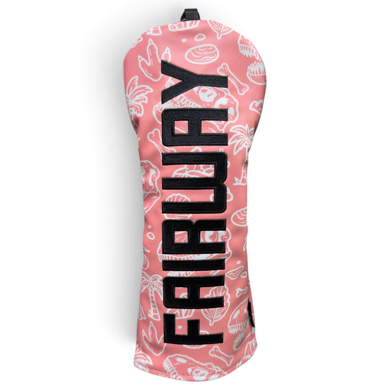 "Fossil Fairways" Fairway Headcover – Premium Faux Leather Fairway Cover – Elastic Fit – Embroidered Letters