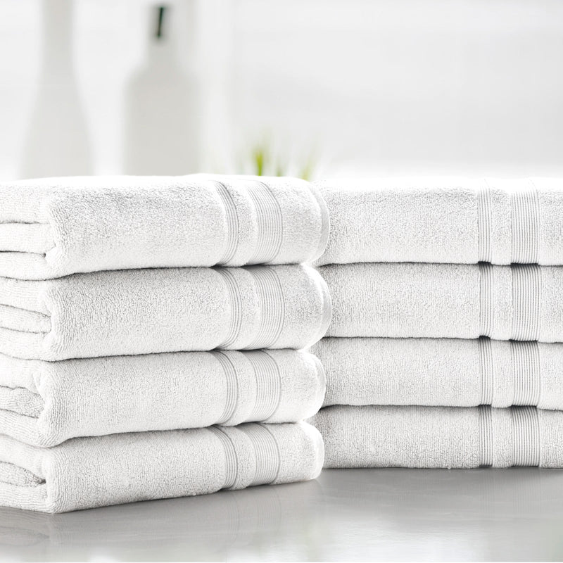 Kathy Ireland 4-8 Piece Zero Twist Cotton Plush Bath Towel Set