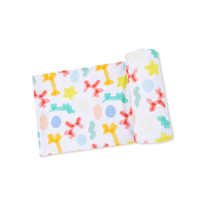 Balloon Animals - Blue - Swaddle Blanket