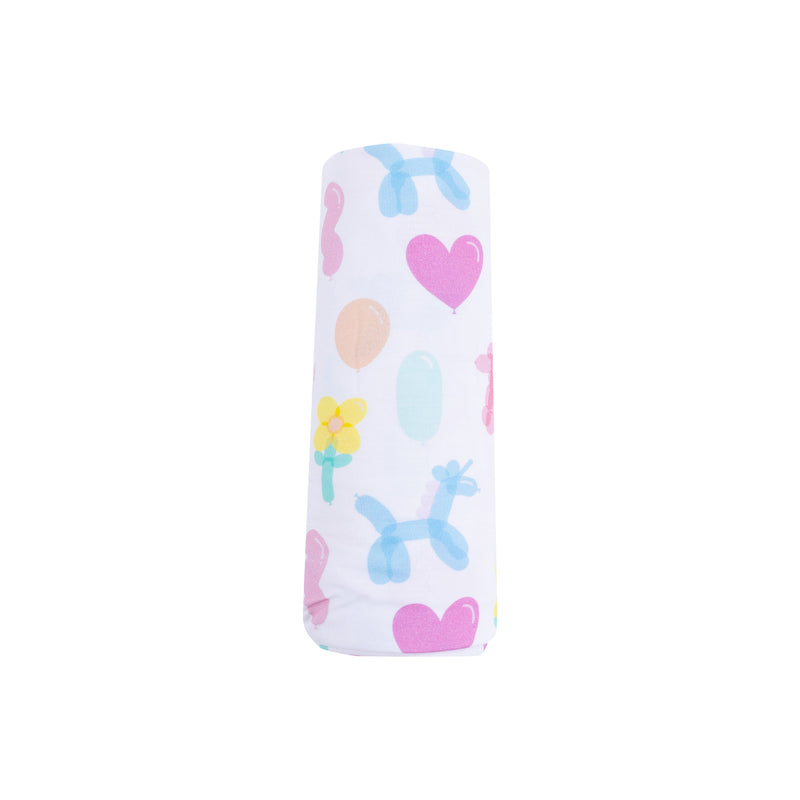 Balloon Animals - Pink - Swaddle Blanket