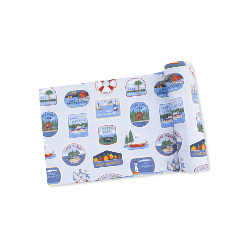 Lake Stickers - Swaddle Blanket