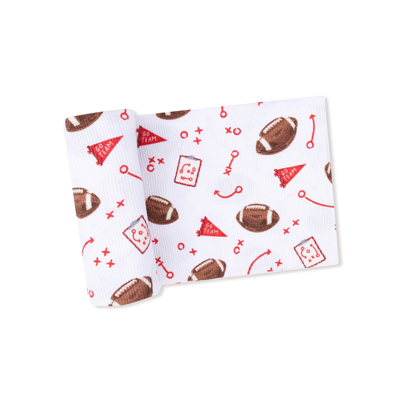 Touchdown Time - Red - Swaddle Blanket