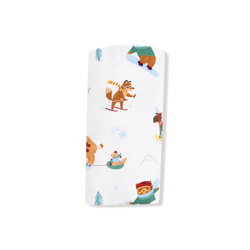Winter Animal Sports - Swaddle Blanket
