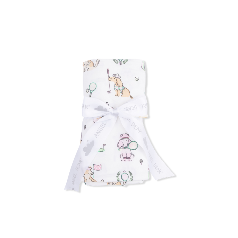 Country Club Dogs Pink - Swaddle Blanket