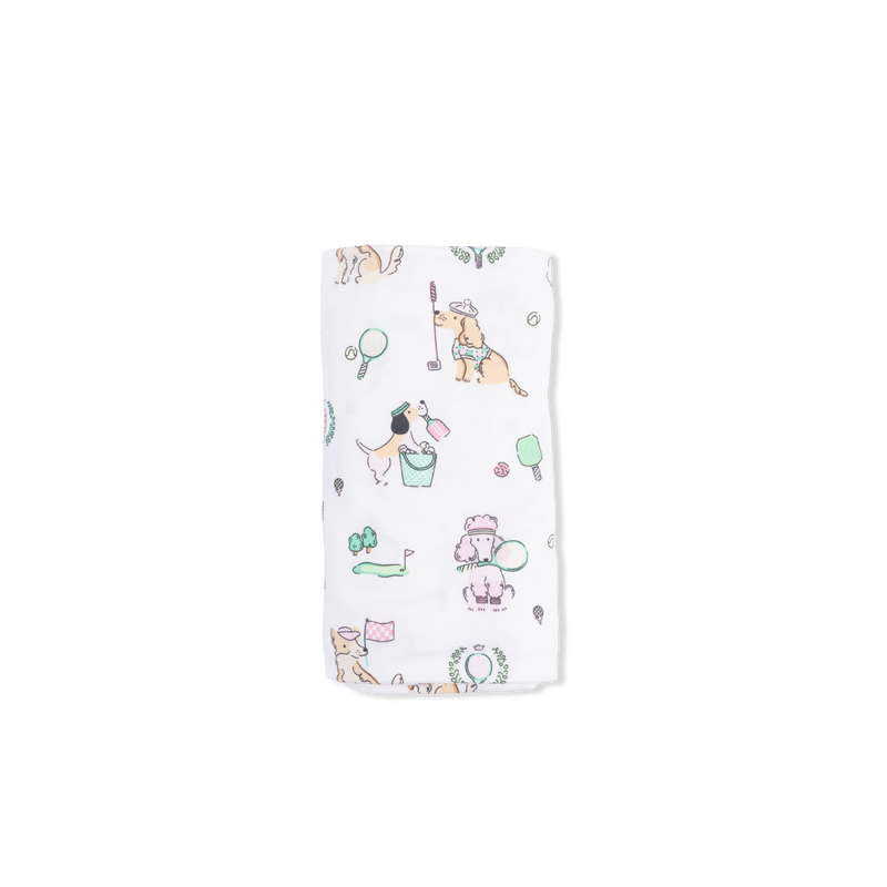 Country Club Dogs Pink - Swaddle Blanket