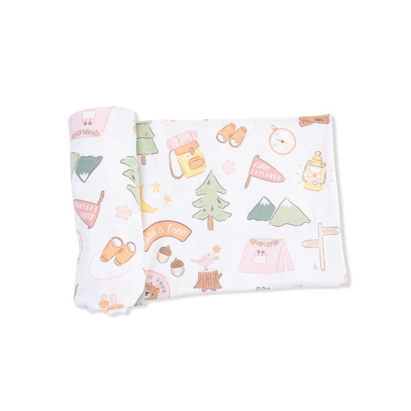 Camping Pink - Swaddle Blanket