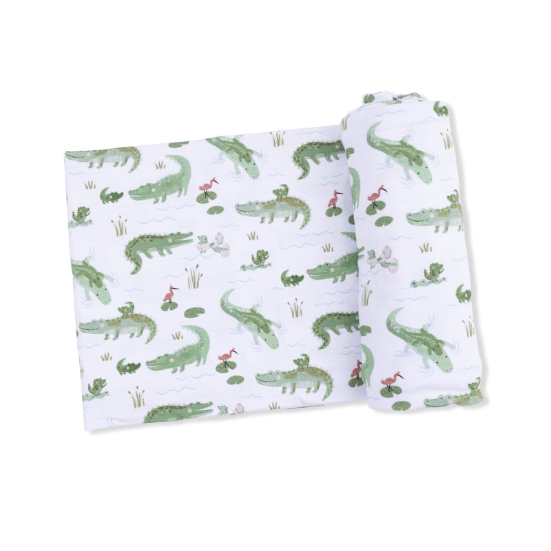 Crayon Alligators - Swaddle Blanket