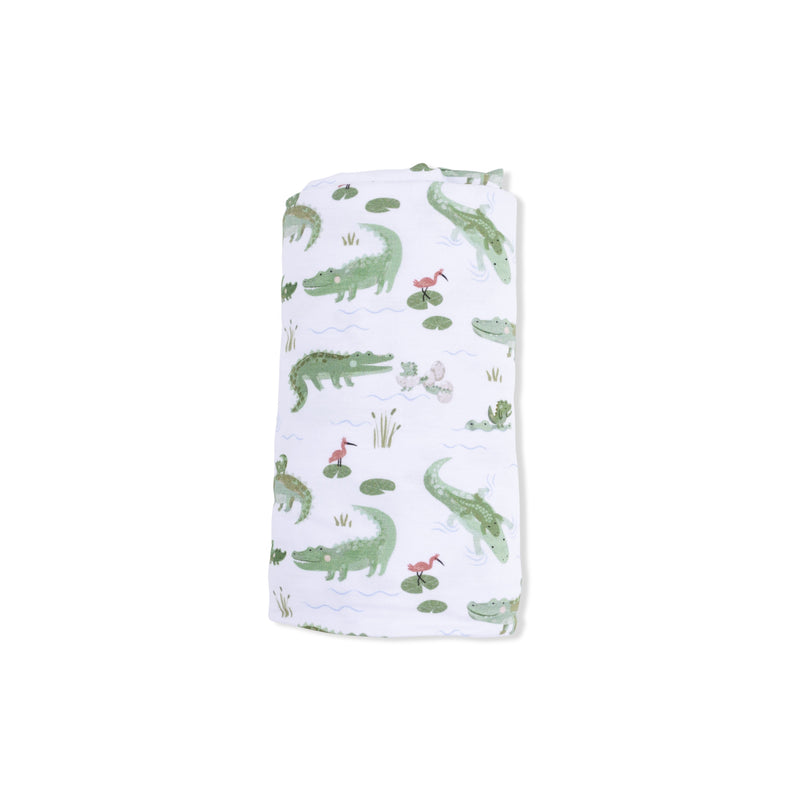 Crayon Alligators - Convertible Romper & Swaddle Blanket Set