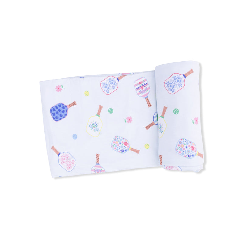 Floral Pickleball - Swaddle Blanket
