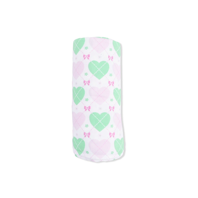 Heart Argyle - Swaddle Blanket