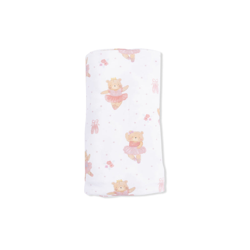 Teddy Bear Ballerina - Swaddle Blanket