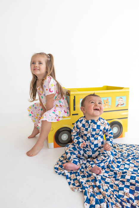 Dream Big Little Co x CoComelon JJ STARRY NIGHT CHECKERS DREAM BLANKET