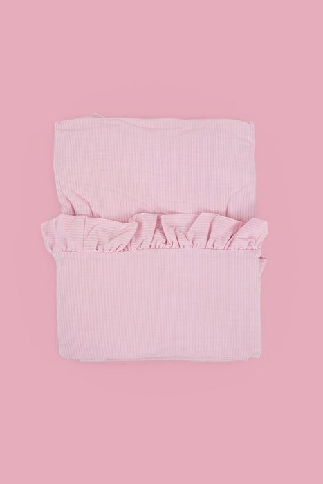 PINK ROSE RIB DREAM RUFFLE BLANKET