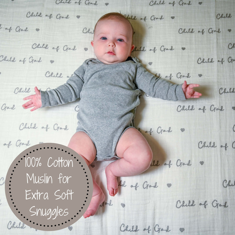 Child of God Baby Muslin Swaddle Blanket