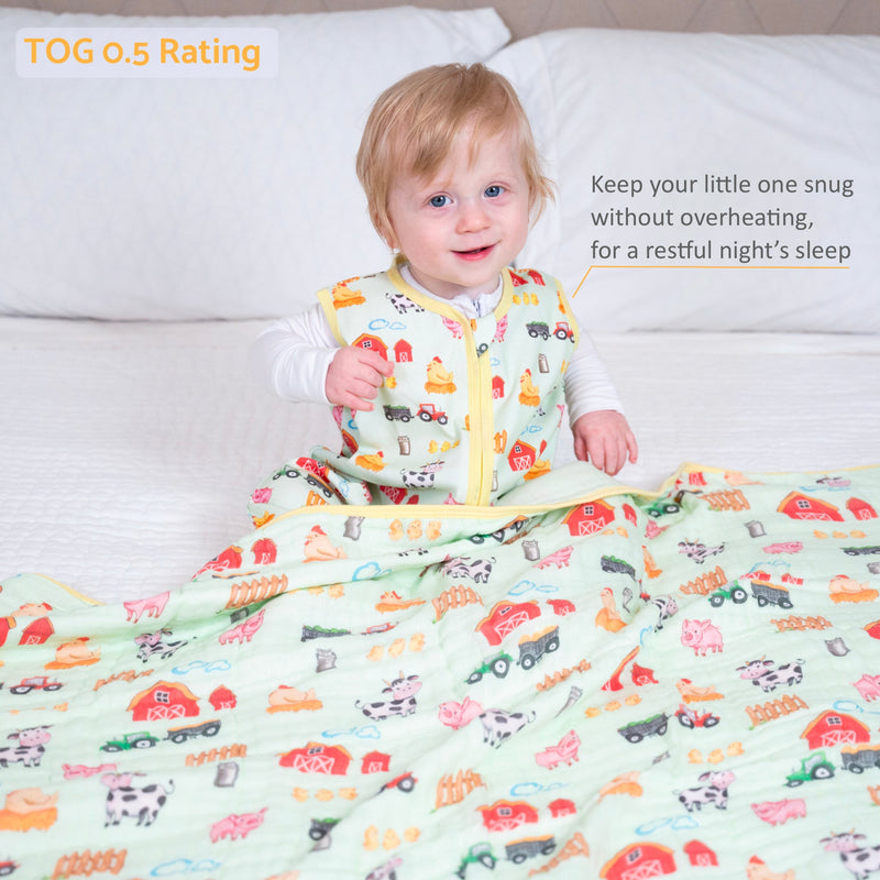 Little Farmer Baby Sleep Sack, 100% Organic Cotton