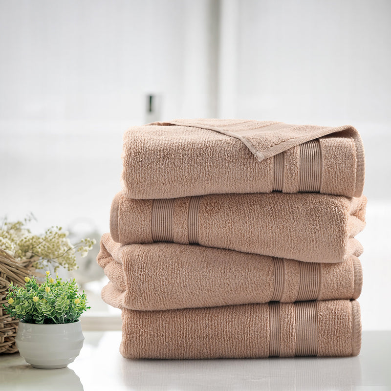 Kathy Ireland 4-8 Piece Zero Twist Cotton Plush Bath Towel Set
