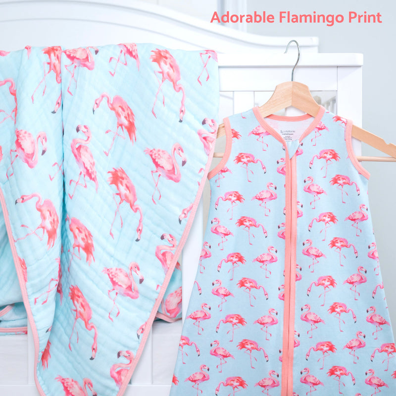 Flamingo Baby Sleep Sack, 100% Organic Cotton