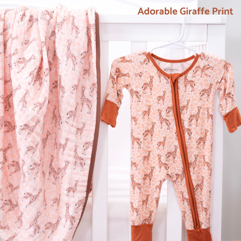 Gentle Giant Baby Bamboo Pajamas, 2-Way Zipper Romper
